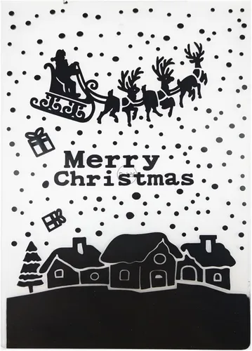 Miniatura 31 de DzIxY Carpetas de plástico en relieve de Feliz Navidad para suministros de fabricación de tarjetas, plantillas de papel 3D para álbumes de recortes