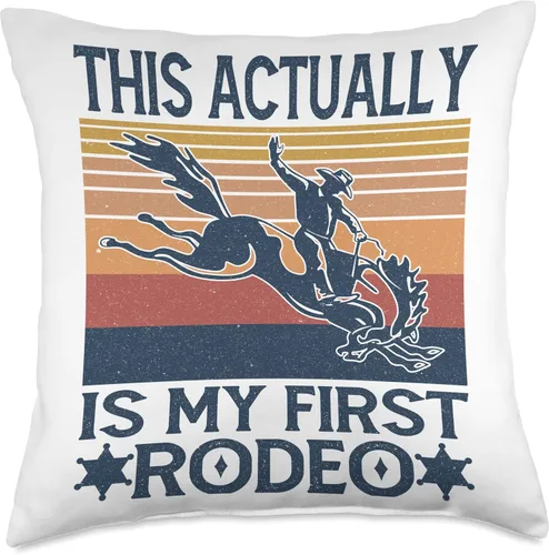 Miniatura 4 de This Actually Is My First Rodeo Country Life Howdy Vintage Throw Pillow