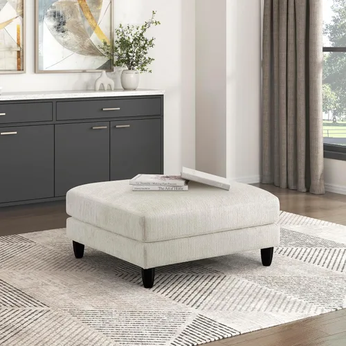 Miniatura 36 de Lexicon Sofá modular de 120 pulgadas, sofá modular de microfibra de gran tamaño de 4 plazas en forma de L, 6 almohadas decorativas y arreglo Beige