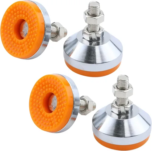 Miniatura 9 de Antrader 4 copas de pie ajustables con rosca M8, base de nailon reforzado, pies articulados de 2 pulgadas de diámetro, patas de muebles, longitud