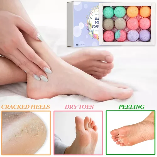 Miniatura 2 de Paquete de 12 bombas de baño de pies, remojo orgánico para pies con sal de baño, aceites esenciales ricos en bombas de spa para pies secos