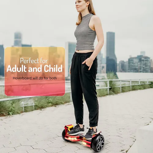 Miniatura 6 de 8.5” All Terrain Hover Board, Off Road Self Balancing Scooter with Bluetooth and LED Lights, UL2272 Safety Certified Rojo