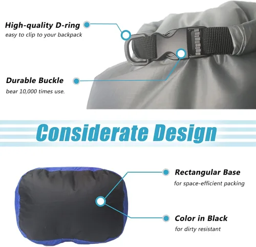 Miniatura 4 de Frelaxy Bolsa seca de 3 unidades/5 unidades, saco seco ultraligero, bolsas para exteriores que mantienen el equipo seco para senderismo, mochileros