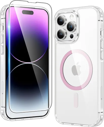 Miniatura 927 de FNTCASE Funda para iPhone 13 Pro-Max: Fundas magnéticas transparentes compatibles con Magsafe Slim anti amarillamiento protección contra caídas