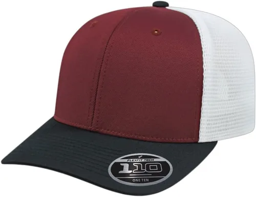 Miniatura 118 de Cap America i8502 Flexfit 110 Premium - Gorra de camionero de perfil medio con 6 paneles de malla trasera con protección UV y cierre ajustable Azul
