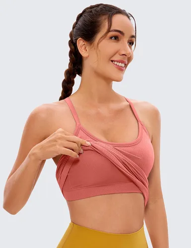 Miniatura 3 de CRZ YOGA - Camisetas deportivas para mujer, sin mangas, sin costuras, con espalda cruzada y brasier incorporado, camisetas para entrenamiento