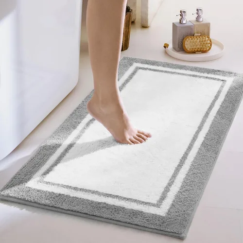 Miniatura 105 de GRANNY SAYS Alfombras de baño antideslizantes, lavables, extra suaves y absorbentes de agua para baño, alfombra de baño peluda de felpa, alfombra