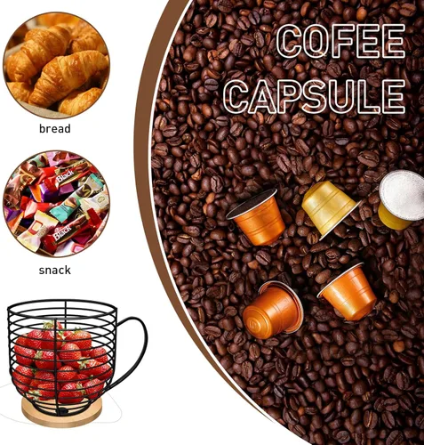 Miniatura 4 de BYTEAIDREX Soportes para cápsulas de café para mostrador - Soportes para cápsulas K para mostrador - Organizador de almacenamiento de cápsulas