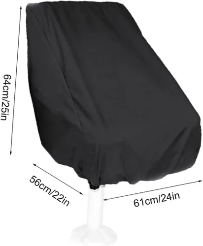 Miniatura 6 de Toddmomy Funda de asiento de capitán, fundas de asiento de barco, funda de silla plegable, fundas resistentes, cubierta de asiento de yate, funda