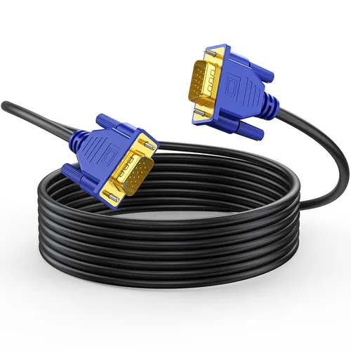 Miniatura 9 de Cable VGA de 6 pies, Cable Adaptador de Monitor de Computadora VGA Macho a Macho Blindado con Chapado en Oro 15 Pin HD15 1080P@60Hz Full HD Alta Azul