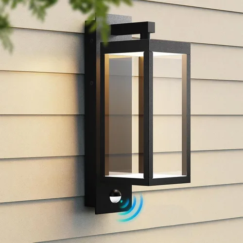 Miniatura 12 de Luces LED con sensor de movimiento para porche, montaje en pared al aire libre, lámpara exterior para casa, garaje, patio, jardín, 13 W, 750 lm