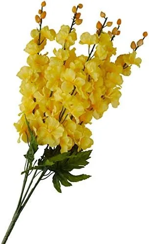 Miniatura 4 de Factory Direct Craft Poly Silk Beauty Pink Delphinium Floral Bush para decoración de interiores