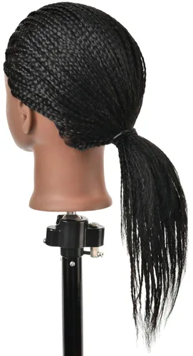 Miniatura 7 de RIHANNAHAIR - Cabello humano 100% real estilo afro, incluye cabeza de maniquí para peluquería: prácticas de estilismo, trenzado, rizado, estilizado