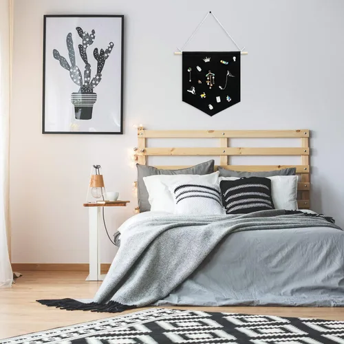 Miniatura 7 de Boao 4 piezas de decoración bohemia para colgar en la habitación, pancartas, pancartas de pared para decoración de pared elemental, regalo de Negro