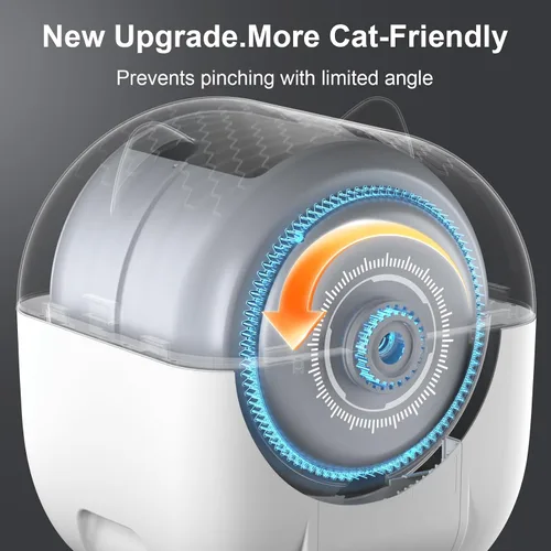 Miniatura 3 de Caja de arena autolimpiante, caja de arena automática para gatos de 76 litros con control de aplicación, bajo ruido, protección de seguridad, bolsas