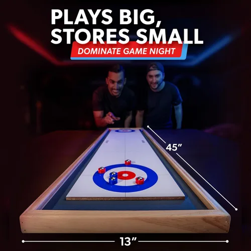 Miniatura 5 de GoSports Juego de Shuffleboard y Curling 2 en 1 de Mesa