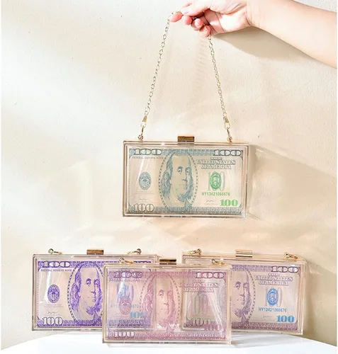 Miniatura 5 de Bolso transparente para mujer, bolso de mano de noche acrílico, bolso transparente para mujer, bolso cruzado transparente con asa de hombro