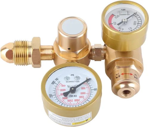 Miniatura 7 de Regulador de soldadura de gas para argón CO2 Dispositivo de medición de alta presión de 4500 PSI con medidor de flujo Regulador de gas soldador