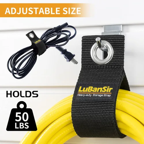 Miniatura 2 de LuBanSir Paquete de 9 soportes para cables de extensión, correa de almacenamiento de cable de extensión de 17 pulgadas para organización