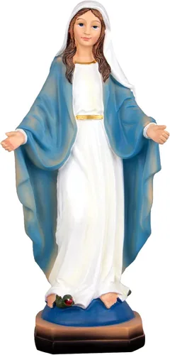 Estatua generosa de la Virgen María, estatuas benditas de Nuestra Señora de Lourdes, figuritas de resina de la Virgen María de 8.5 pulgadas, regalos