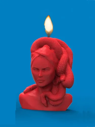 Miniatura 4 de Grainrain Moldes de velas de figuras, moldes de pilar – Gorgon Medusa – Moldes de silicona de fundición de resina para decoración del hogar