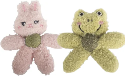 Miniatura 12 de Juguetes de felpa con hierba gatera para gatos de interior, juguetes interactivos para masticar para dentición y cuidado dental, juguete de nailon