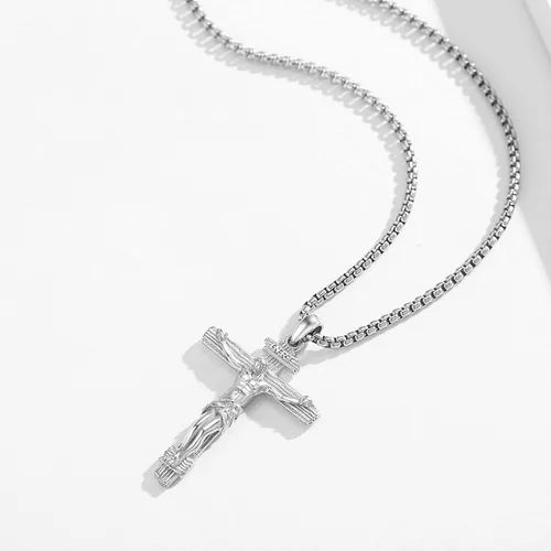 Miniatura 40 de Collar de plata de ley 925 con medalla de San Patrón, colgante de protección católica, amuleto, joyería religiosa para hombres y mujeres
