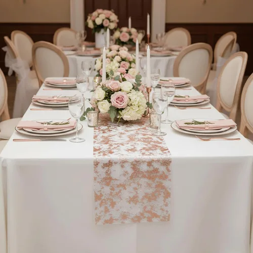 Miniatura 7 de PapaKit Camino de mesa fino dorado metálico brillante de 11 x 84 pulgadas, paquete de 2 para vacaciones, bodas, fiestas y decoración diaria