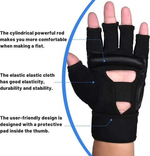 Miniatura 3 de Guantes de boxeo de kickboxing, guantes de boxeo para hombres, mujeres, niños, medio dedo, saco de boxeo, guantes de lucha para hombres y mujeres