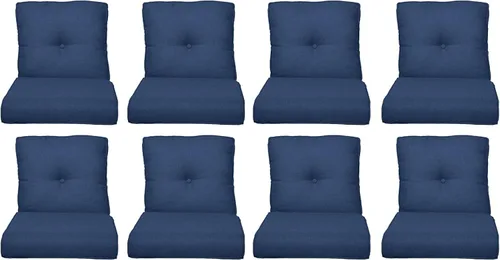 Miniatura 91 de Rilyson Cojines de patio para muebles de exterior, 22 x 24 pulgadas, respaldo alto y asiento profundo, cojín de exterior para sillas de patio, sofá