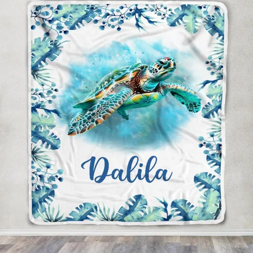 Miniatura 3 de Manta de bebé safari personalizada con nombre personalizado para niñas, hija recién nacida, nieta, sobrina, cumpleaños, manta de forro polar