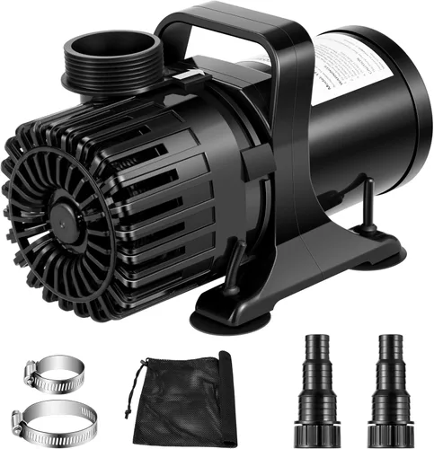 Miniatura 8 de VIVOSUN Bomba de agua sumergible de 3700 GPH con bolsa de barrera, bomba de estanque ultra silenciosa de 300 W para estanque, cascada, pecera