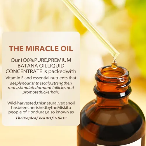 Miniatura 6 de Aceite de Batana en aerosol para el crecimiento del cabello, 100% natural y puro aceite de batana crudo orgánico Dr. Sebi de Honduras, aceite