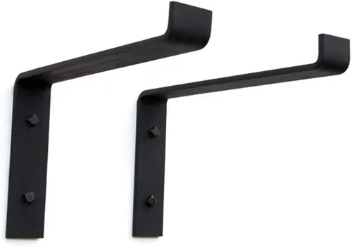 Miniatura 10 de Soporte para estante de hierro forjado, soporte para estante flotante, soporte de pared para estantería, soporte para estante de almacenamiento