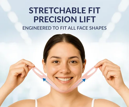 Miniatura 8 de STYLIA V Line - Máscara facial de colágeno de elevación – Levanta, reafirma y contornea la mandíbula – Correa de doble barbilla con ácido Azul