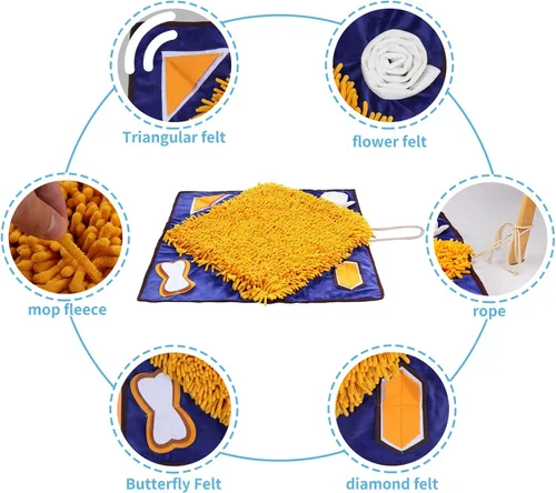 Miniatura 5 de Tapete de olfateo para perros, tapete interactivo para alimentación para el aburrimiento, fomenta las habilidades naturales de búsqueda de alimento