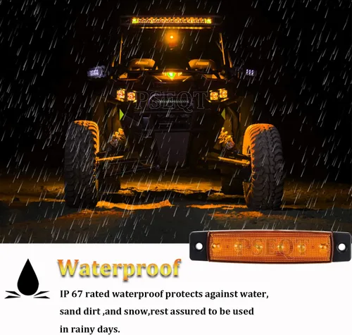Miniatura 4 de PSEQT 10 unidades de luces LED de tira de roca para auto, luces de rueda de bajo brillo, kits de iluminación para guardabarros, impermeables