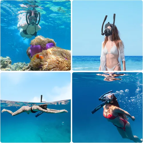Miniatura 7 de Máscara de snorkel Mini tanque de buceo 0.5L hasta 6 minutos de respiración submarina dentro de 30 pies de profundidad de buceo pequeño tanque