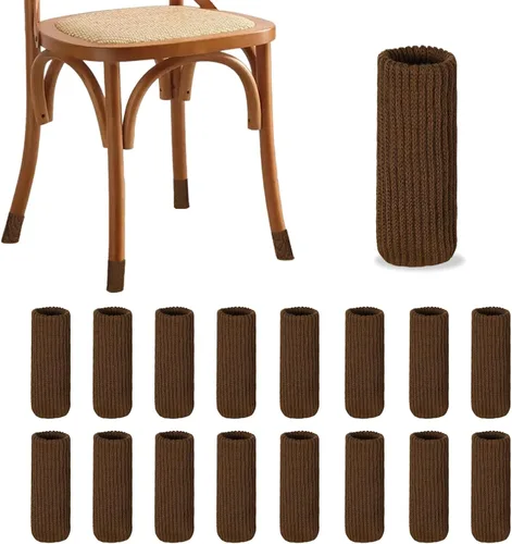 Miniatura 21 de 8 PCs Calcetines para Patas de Muebles - Calcetines Negros de Alta Elasticidad para Muebles, Protectores de Piso de Patas de Silla Tejidos, Juego