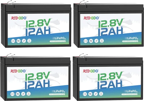 Miniatura 15 de Redodo Paquete de 4 baterías LiFePO4 de 12 V 100 Ah, baterías de ciclo profundo con BMS de 100 A, baterías del grupo 31 para 10 años de vida útil