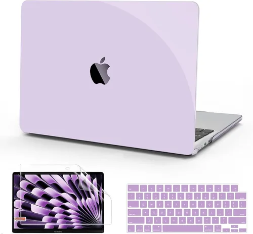 Miniatura 15 de B BELK Funda compatible con MacBook Air de 15 pulgadas 2026 2025 2024 2023 M5 M4 M3 M2 A3448 A3241 A3114 A2941 Pantalla de retina líquida, carcasa