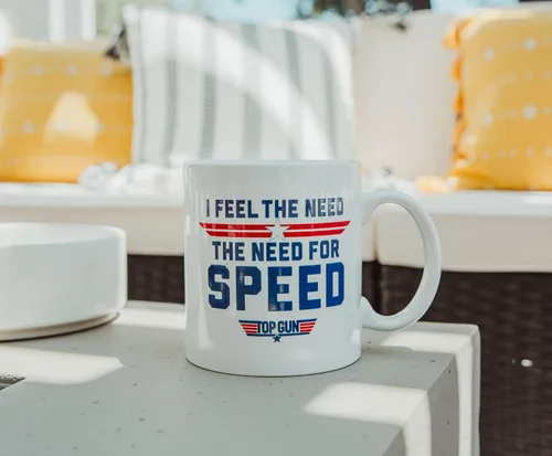 Miniatura 6 de Silver Buffalo Top Gun - Taza de cerámica The Need For Speed Taza de café grande para té, expreso, cacao Capacidad para 20 onzas