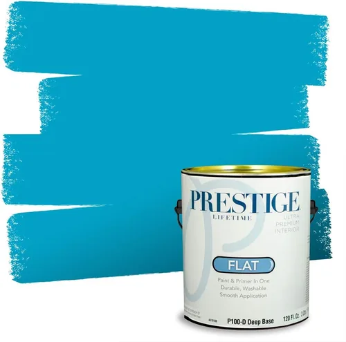 Miniatura 168 de Prestige Paints. - Base y pintura para exteriores en un solo galón, 1 galón. plano, comparable con Sherwin Williams Topsail. SW6799-PCM