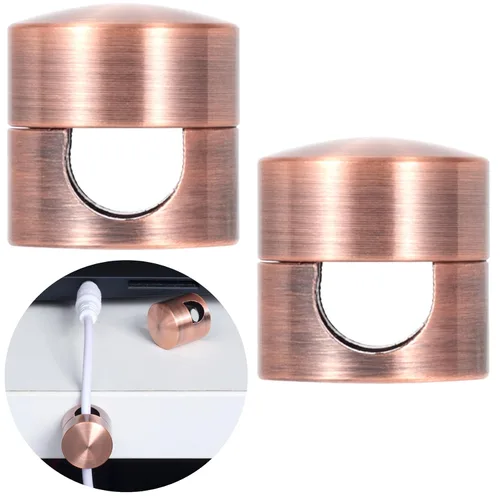 Miniatura 7 de SmallCat 2 juegos de soportes de cargador para cables, soportes de anclaje de cable ajustables negros, clips de cable de metal adhesivos