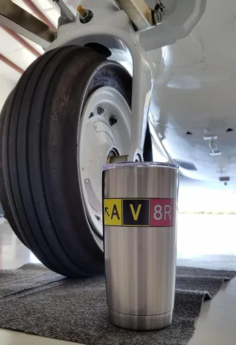 Miniatura 6 de Pilot Expressions AV8R Taxiway Sign - Vaso aislado de acero inoxidable