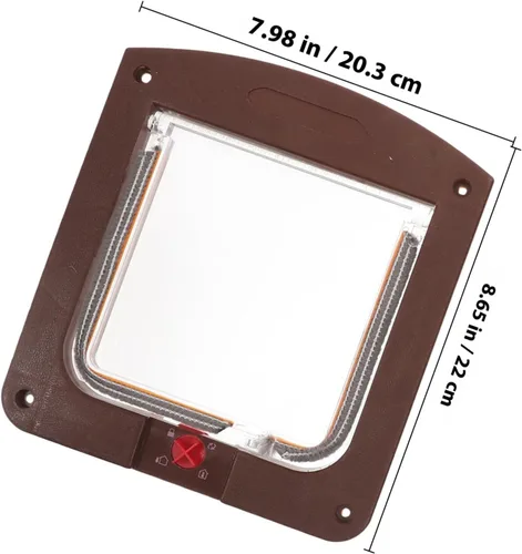 Miniatura 2 de Heavy Duty Locking Cat Door for Interior Doors Two-Way Pet Access Flap with Safety Lock Abs Construction for Cats and Small Dogs Easy Installation
