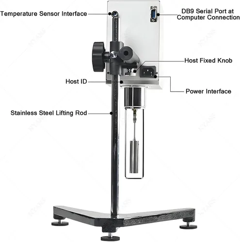 Miniatura 5 de Digital Rotary Viscometer for Accurate Viscosity Measurement, LCD Display with 4 Rotors, for Testing Paints, Adhesives, Cosmetics, and Greases NDJ-5S