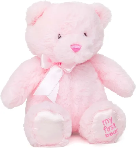 Jolitee My First Bear - Oso de peluche rosa para bebé recién nacido, 10 pulgadas
