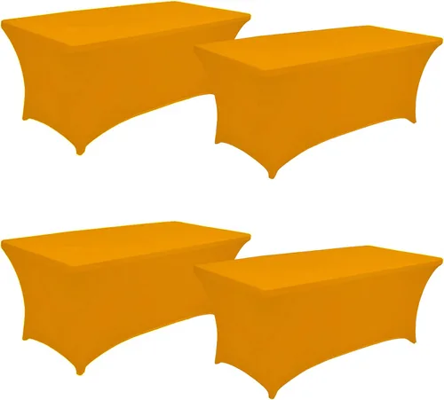 Miniatura 8 de Fivenl Cubierta de Mesa Mantel de Spandex de 6 Pies para Mesas Plegables Cubierta de Mesa Rectangular Ajustada Lavable Resistente a las Arrugas