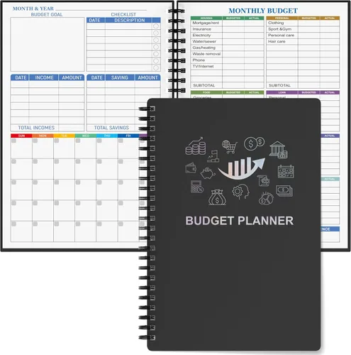 Miniatura 9 de Planificador de presupuesto, organizador mensual de finanzas, seguimiento de gastos, libro de cuentas sin fecha, agenda, comienza a gestionar tu